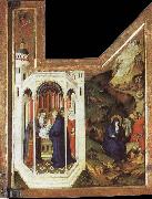 BROEDERLAM, Melchior Annunciation and Visitation oil painting artist